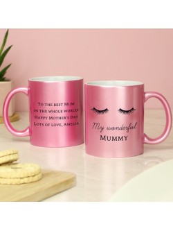 Pink Glitter Eyelash Mug